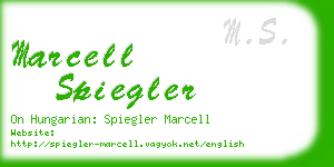 marcell spiegler business card